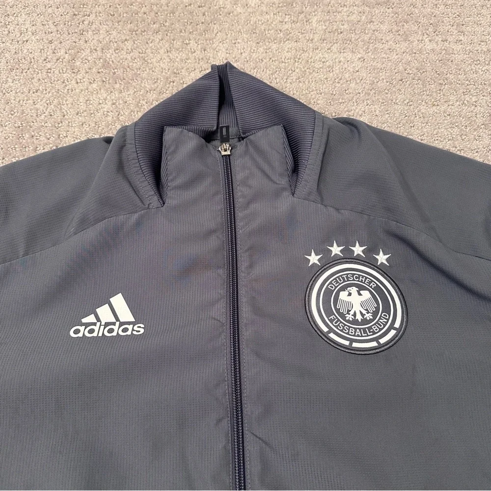 Adidas Aeroready Germany National Team Full-Zip Jacket, Gray and White, Small - Picture 3 of 12